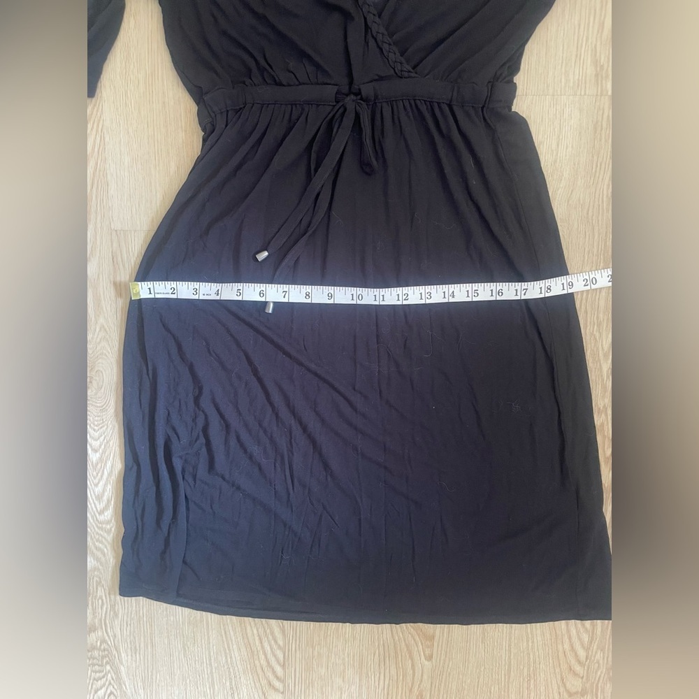 Witchy Faux Wrap Dress Small Braided V-Neck Soft Gothic Boho - Picture 9 of 14
